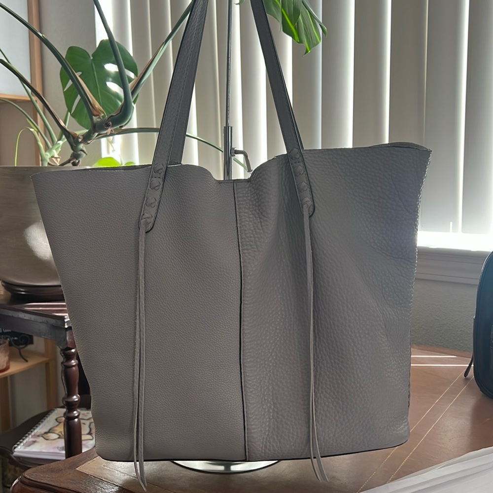 Rebecca Minkoff genuine leather tote w/ matching pouch.